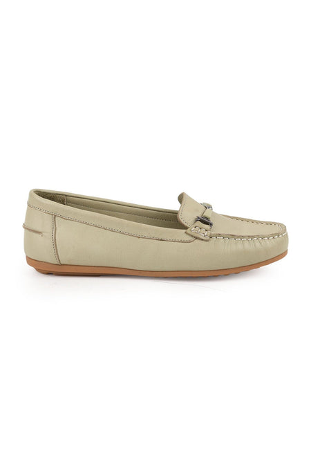 Women's Loafer Shoes Antique Look Metal Buckle Moccasin Stitched Flexible Thermo Sole Daily Wear 81.25701 - MALLTURK