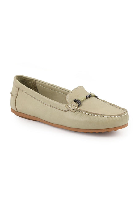Women's Loafer Shoes Antique Look Metal Buckle Moccasin Stitched Flexible Thermo Sole Daily Wear 81.25701 - MALLTURK