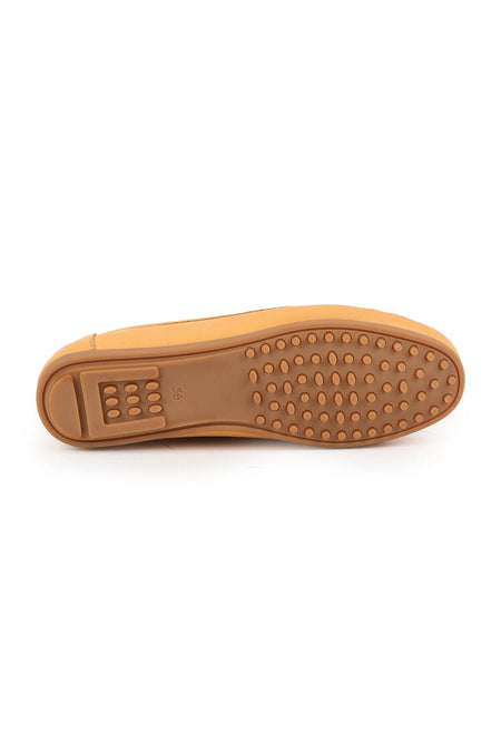 Women's Loafer Shoes Antique Look Metal Buckle Moccasin Stitched Flexible Thermo Sole Daily Wear 81.25701 - MALLTURK