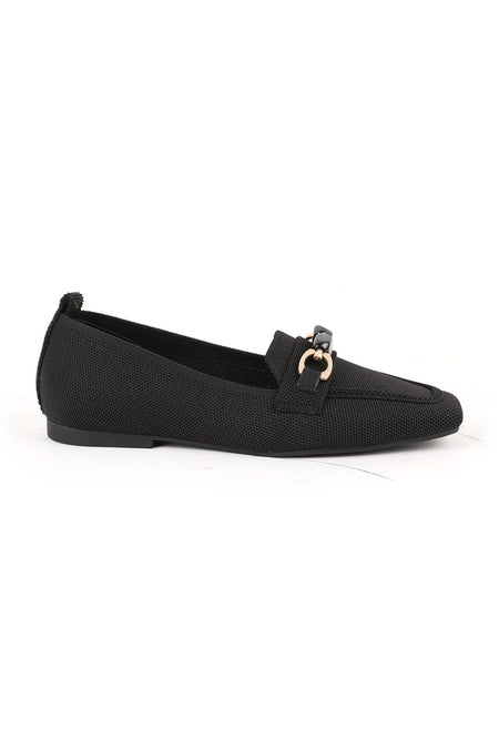 Women's Loafer Shoes Flexible Knitwear Fabric Buckle Closed Toe Stylish Comfortable Tpu Sole L085.K4002 - MALLTURK