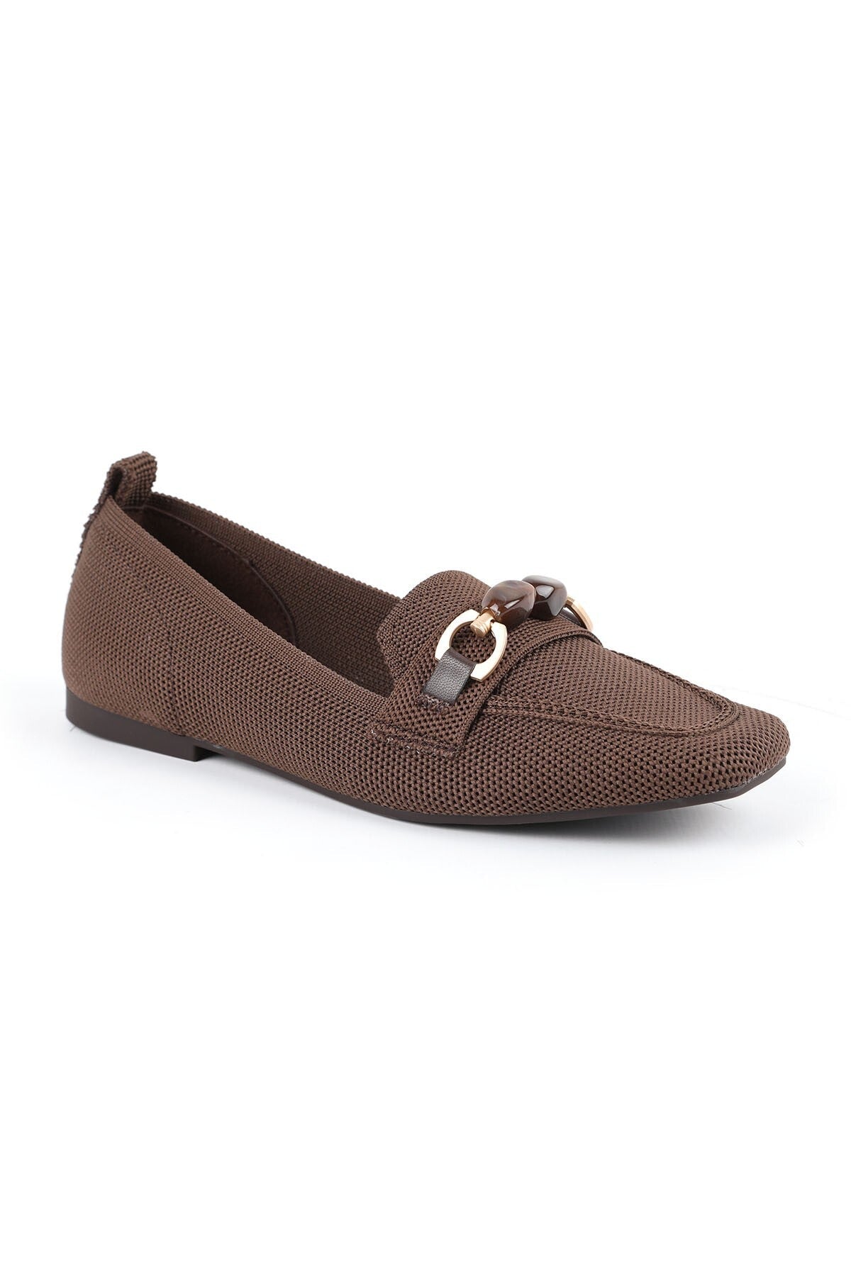 Women's Loafer Shoes Flexible Knitwear Fabric Buckle Closed Toe Stylish Comfortable Tpu Sole L085.K4002 - MALLTURK