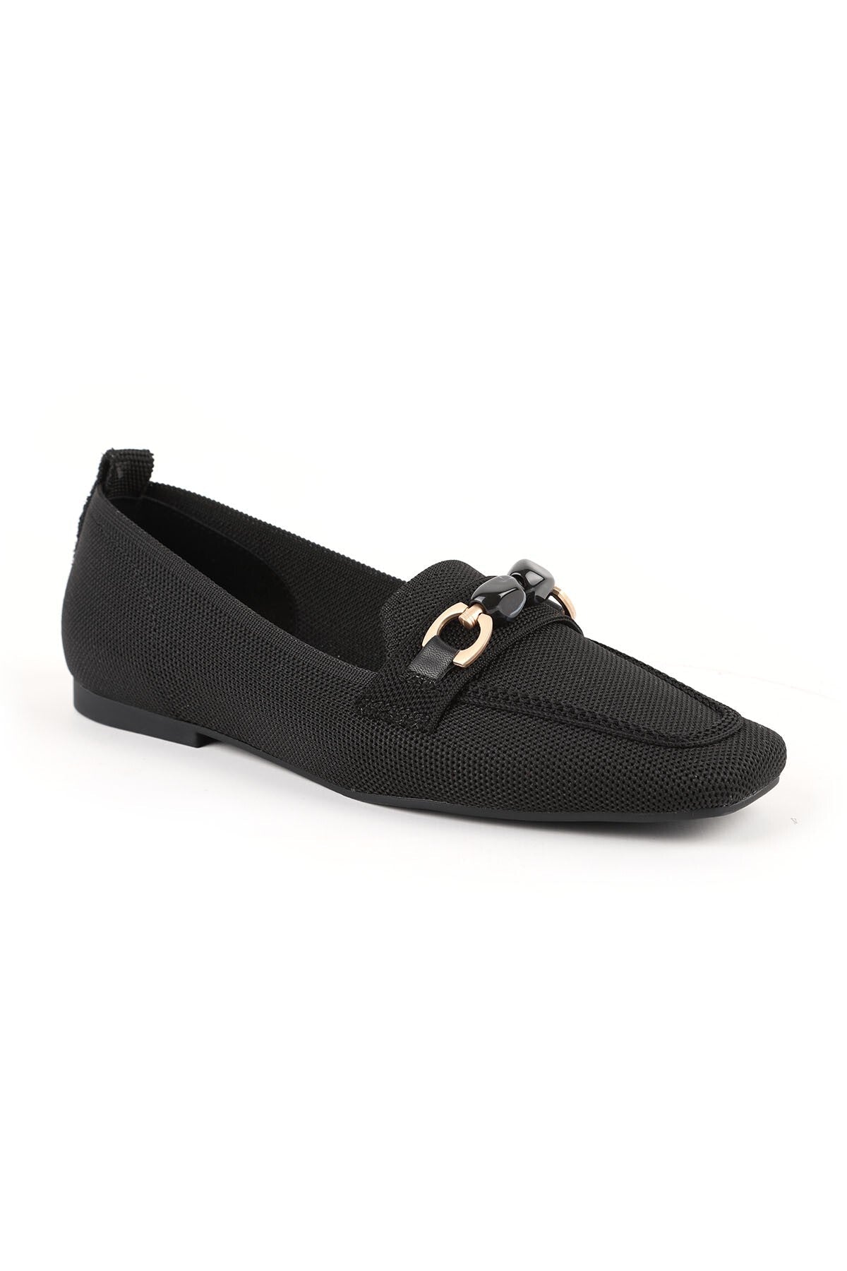 Women's Loafer Shoes Flexible Knitwear Fabric Buckle Closed Toe Stylish Comfortable Tpu Sole L085.K4002 - MALLTURK