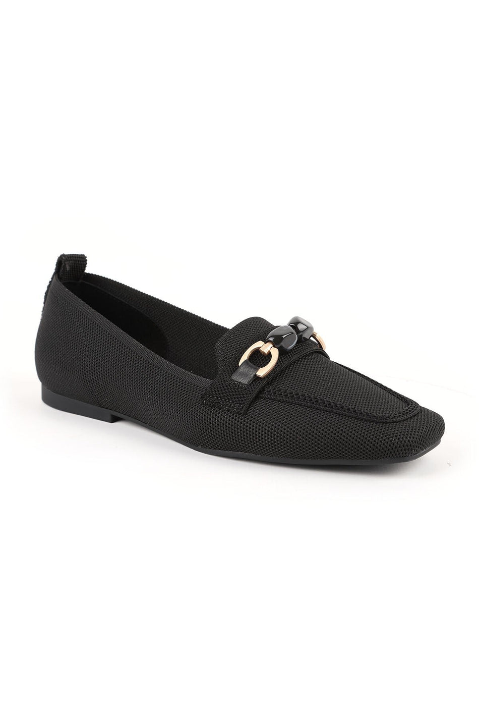 Women's Loafer Shoes Flexible Knitwear Fabric Buckle Closed Toe Stylish Comfortable Tpu Sole L085.K4002 - MALLTURK