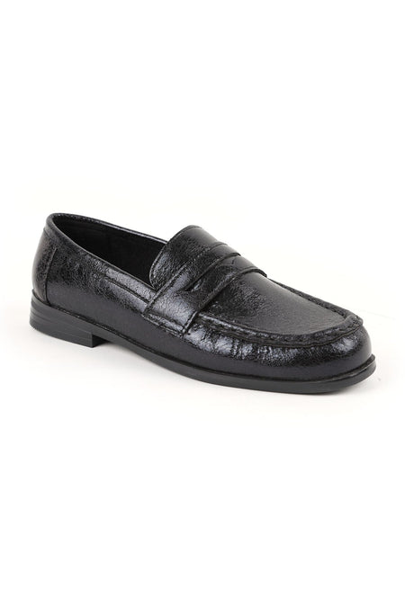 Women's Loafer Shoes Shiny Crocodile Patterned Classic Stylish Office Daily Comfortable Tpu Sole L085.K010 - MALLTURK
