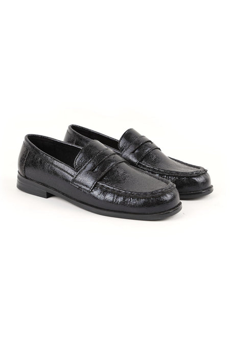 Women's Loafer Shoes Shiny Crocodile Patterned Classic Stylish Office Daily Comfortable Tpu Sole L085.K010 - MALLTURK