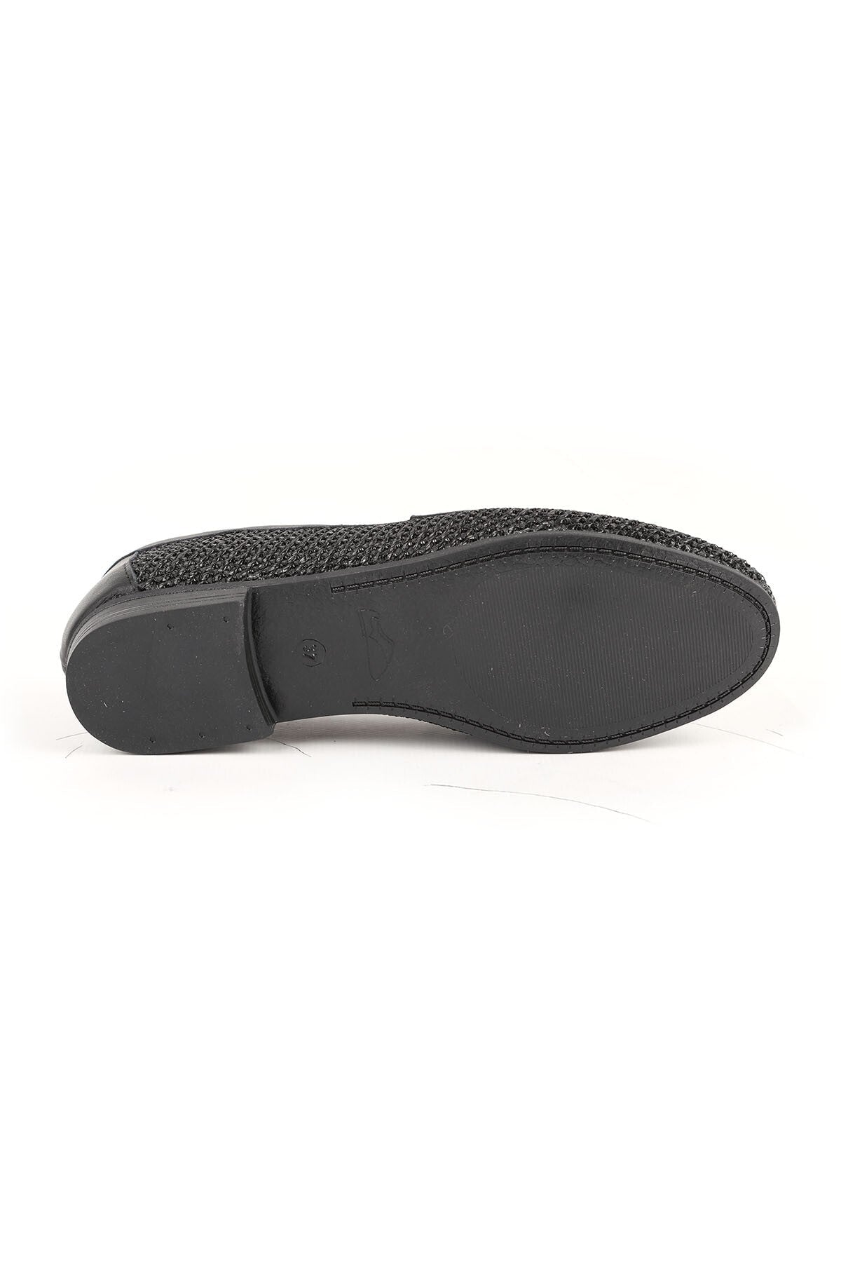 Women's Loafer Shoes Straw Textured Metal Buckle Stylish Office Daily Comfortable Thermo Sole L081.24216 - MALLTURK