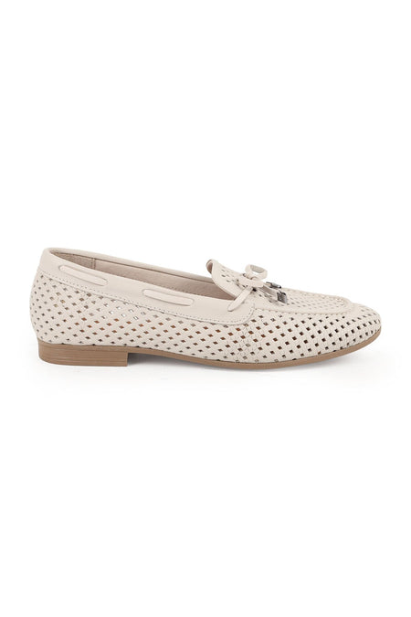Women's Loafer Shoes Summer Laser Cut Mesh Patterned Bowknot Flexible Thermo Sole Daily L081.25218 - MALLTURK