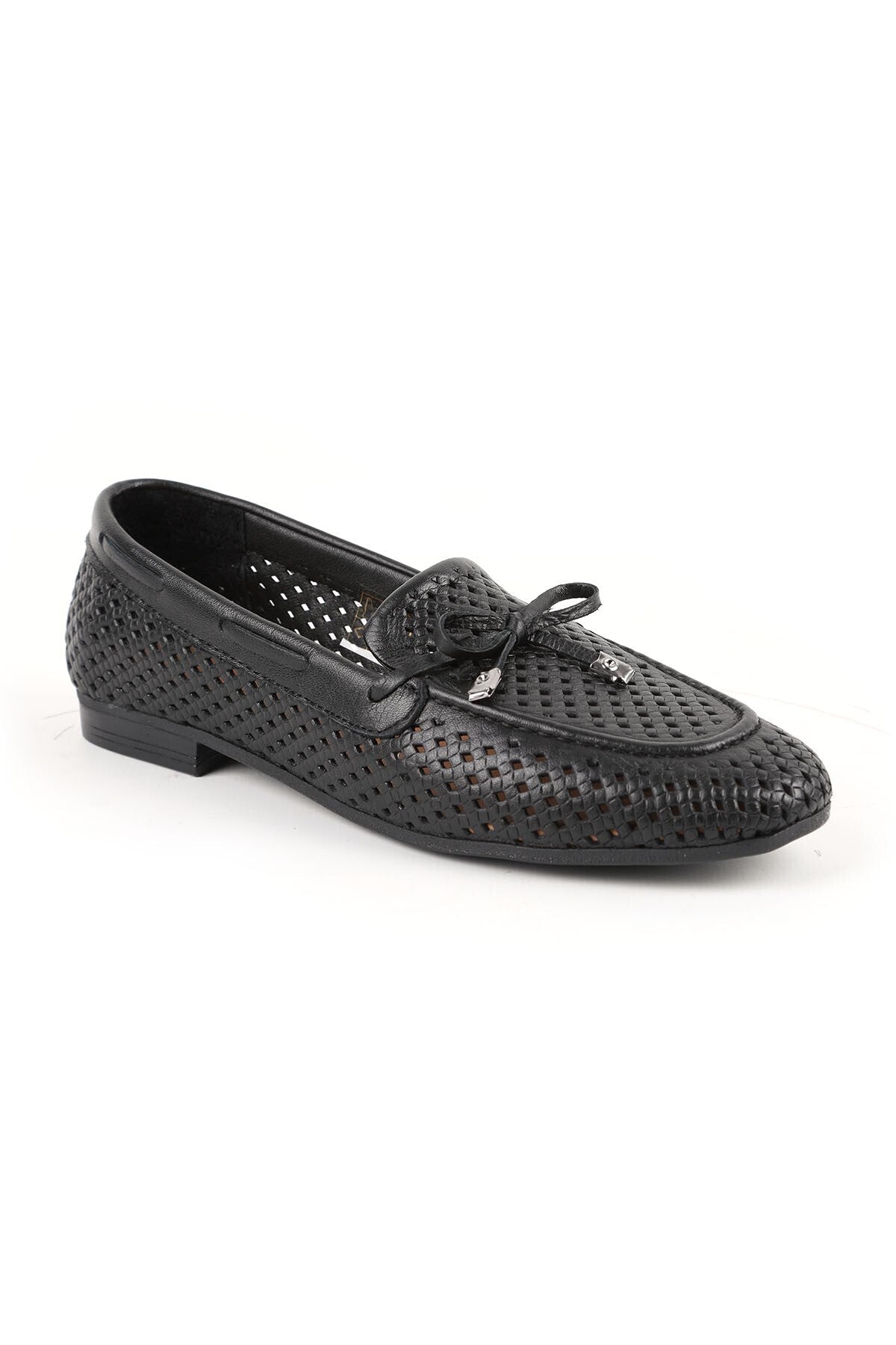 Women's Loafer Shoes Summer Laser Cut Mesh Patterned Bowknot Flexible Thermo Sole Daily L081.25218 - MALLTURK