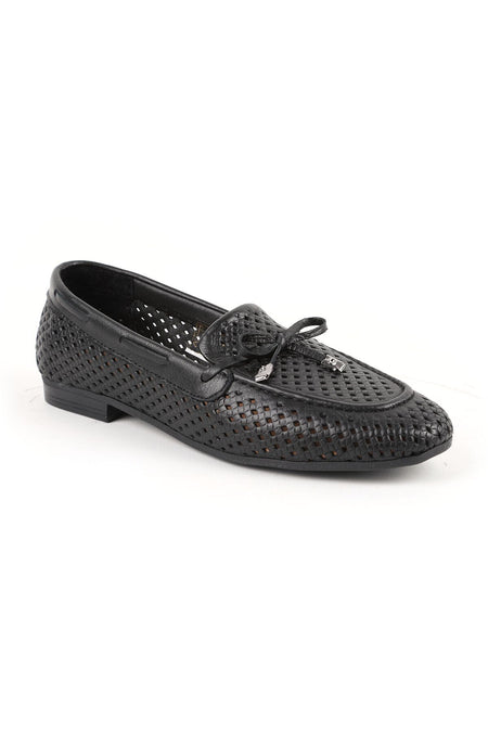 Women's Loafer Shoes Summer Laser Cut Mesh Patterned Bowknot Flexible Thermo Sole Daily L081.25218 - MALLTURK