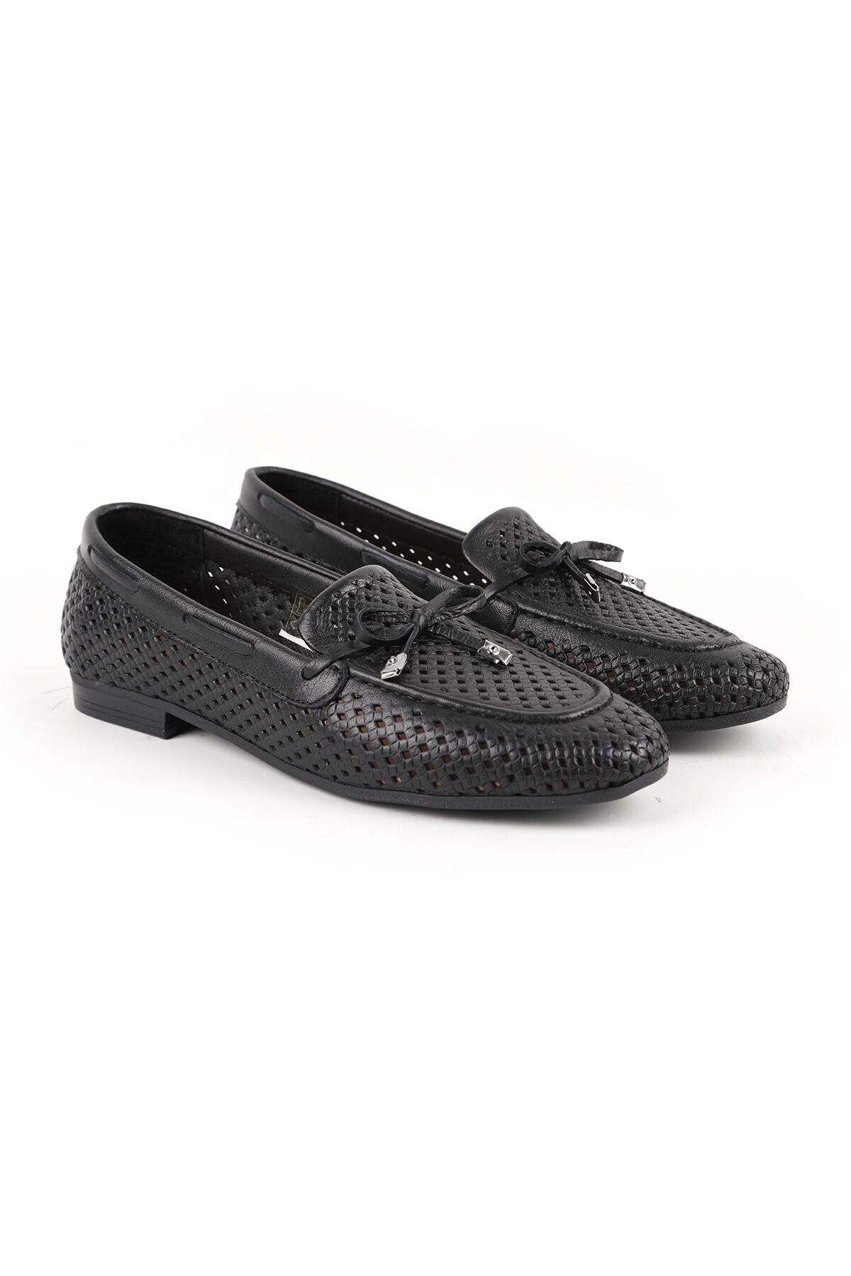 Women's Loafer Shoes Summer Laser Cut Mesh Patterned Bowknot Flexible Thermo Sole Daily L081.25218 - MALLTURK