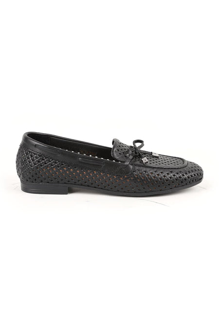 Women's Loafer Shoes Summer Laser Cut Mesh Patterned Bowknot Flexible Thermo Sole Daily L081.25218 - MALLTURK