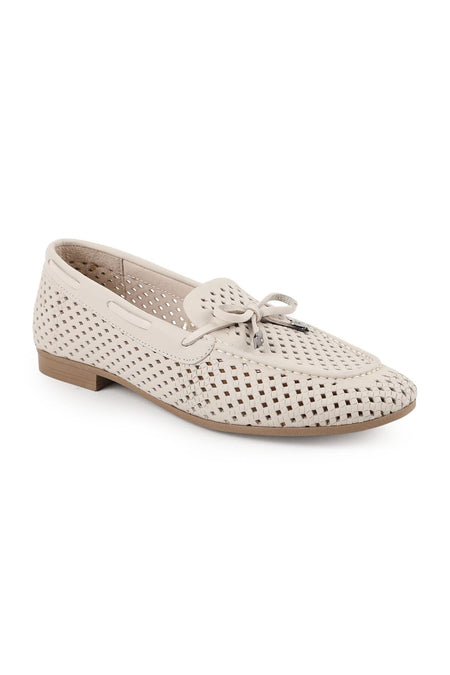 Women's Loafer Shoes Summer Laser Cut Mesh Patterned Bowknot Flexible Thermo Sole Daily L081.25218 - MALLTURK