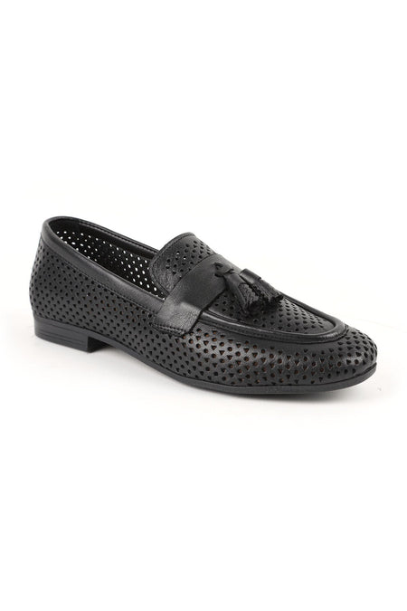 Women's Loafer Shoes Summer Laser Cut Mesh Patterned Tasseled Flexible Thermo Sole Daily L081.25204 - MALLTURK