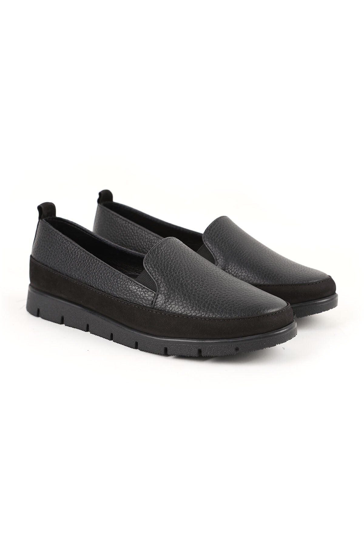 Women's Loafer Shoes Thick Sole Nubuck Slip-On Mother's Shoes L076.2274 - MALLTURK