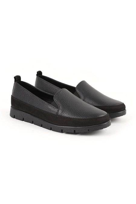 Women's Loafer Shoes Thick Sole Nubuck Slip-On Mother's Shoes L076.2274 - MALLTURK