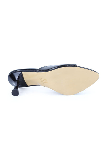 Women's Patent Leather Heeled Slippers Open Toe Thin Goblet Heel Stylish Evening Dress Jurdan Sole L085.K2610 - MALLTURK