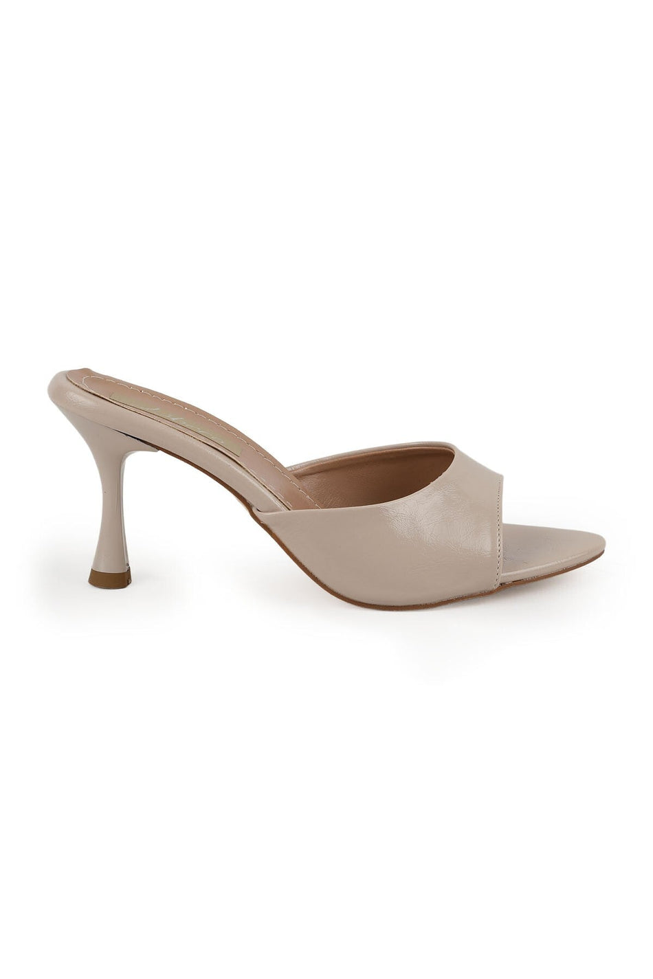 Women's Patent Leather Heeled Slippers Open Toe Thin Goblet Heel Stylish Evening Dress Jurdan Sole L085.K2610 - MALLTURK