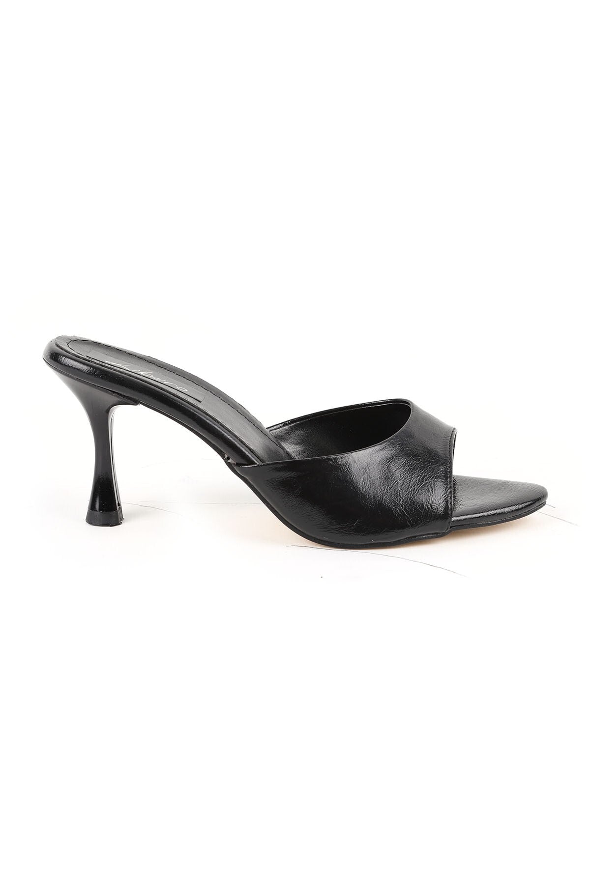 Women's Patent Leather Heeled Slippers Open Toe Thin Goblet Heel Stylish Evening Dress Jurdan Sole L085.K2610 - MALLTURK
