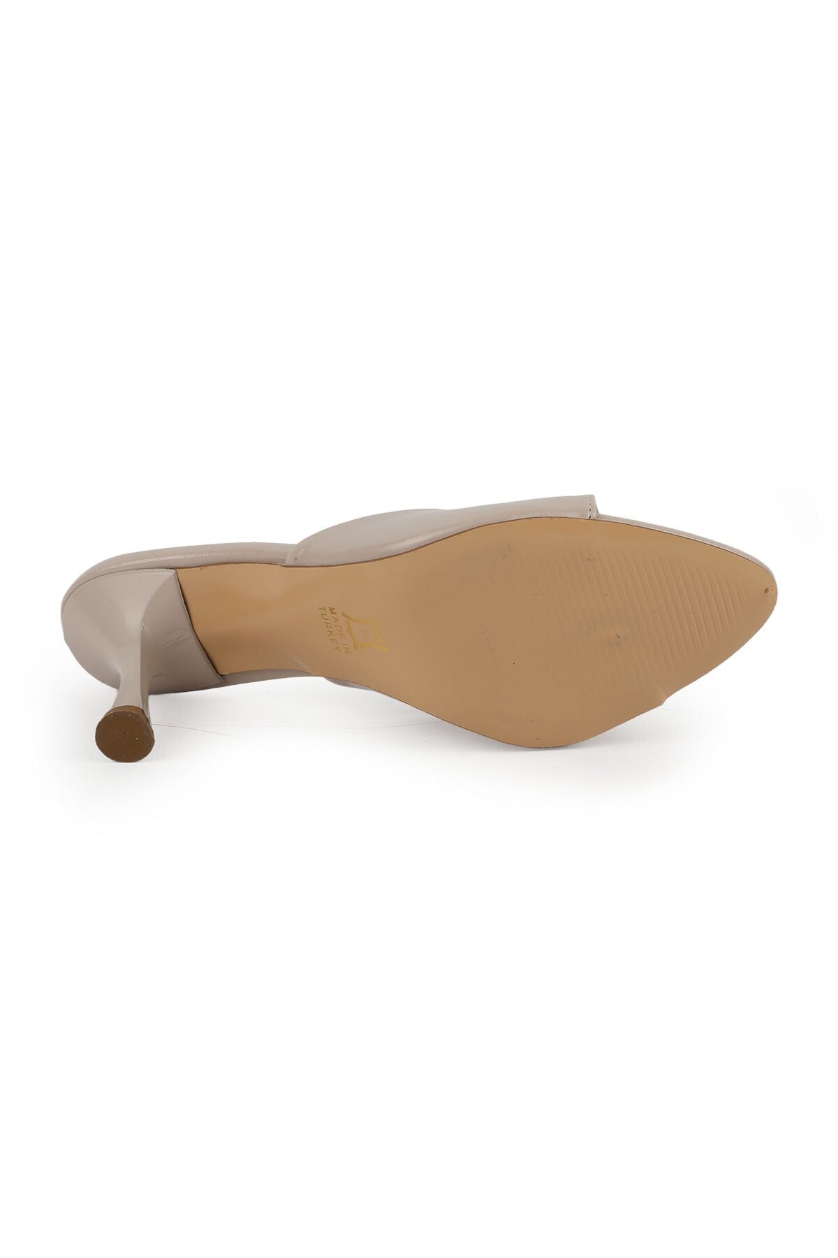 Women's Patent Leather Heeled Slippers Open Toe Thin Goblet Heel Stylish Evening Dress Jurdan Sole L085.K2610 - MALLTURK