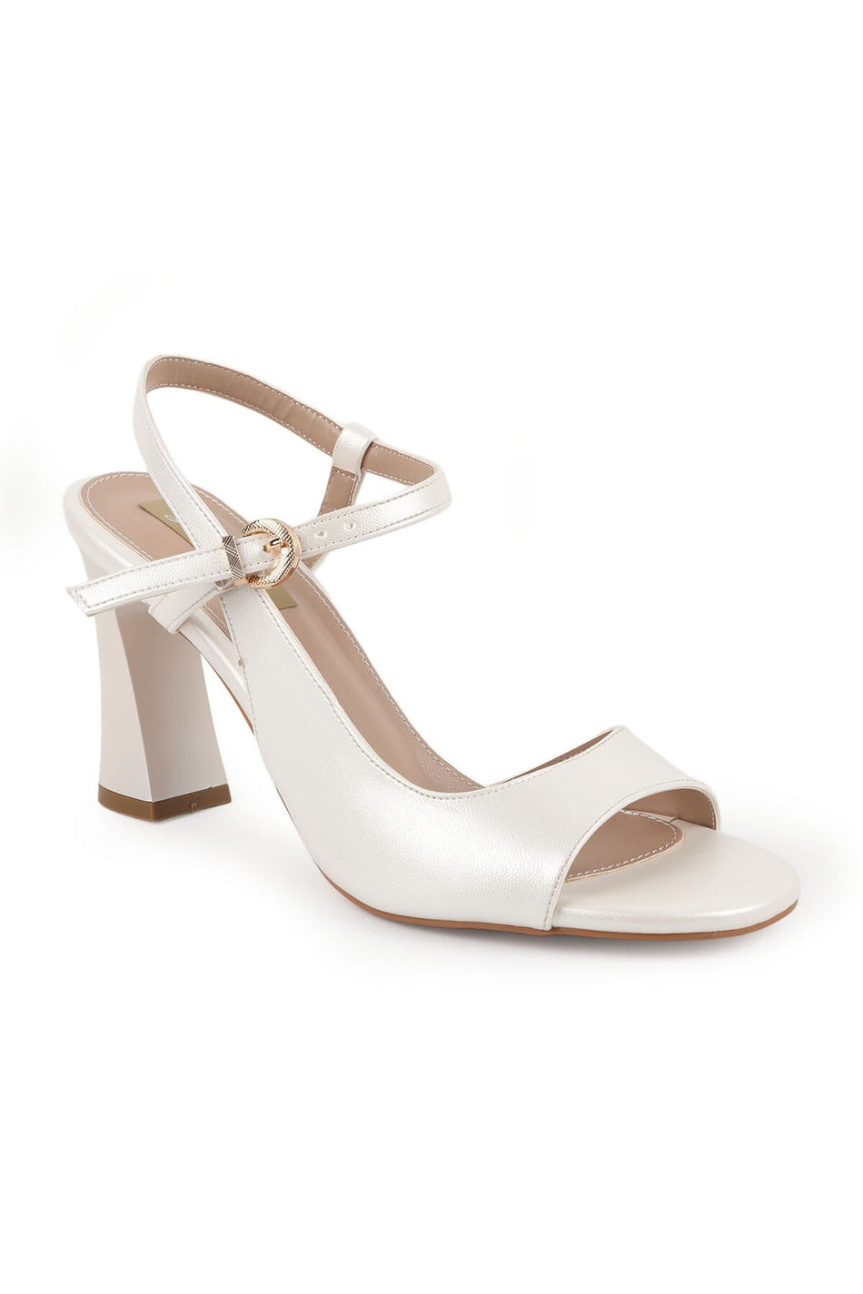 Women's Sandals Ancient Pearlescent Look Open Toe Thick Goblet Heel Evening Dress Night Shoes 85.K800 - MALLTURK