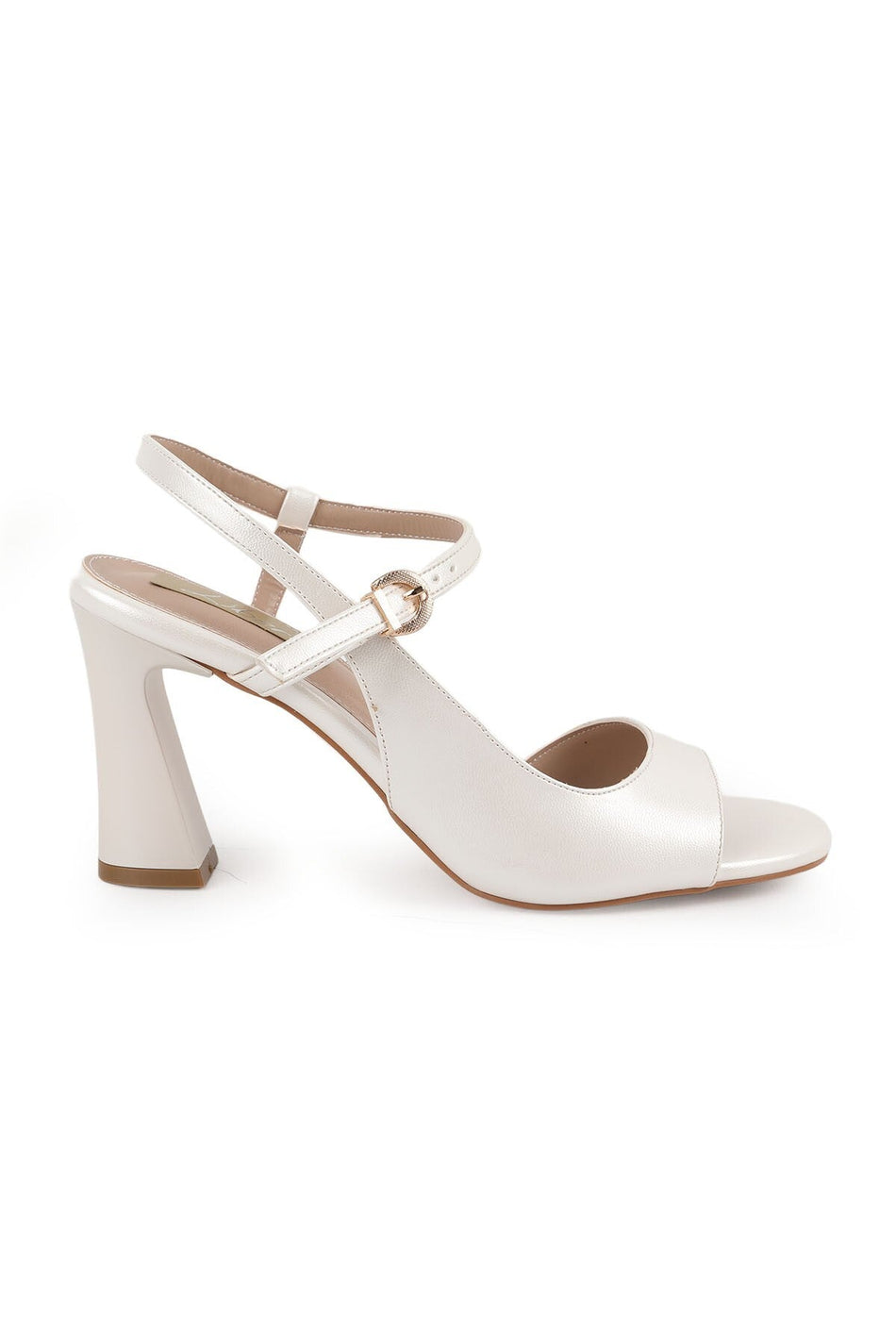 Women's Sandals Ancient Pearlescent Look Open Toe Thick Goblet Heel Evening Dress Night Shoes 85.K800 - MALLTURK
