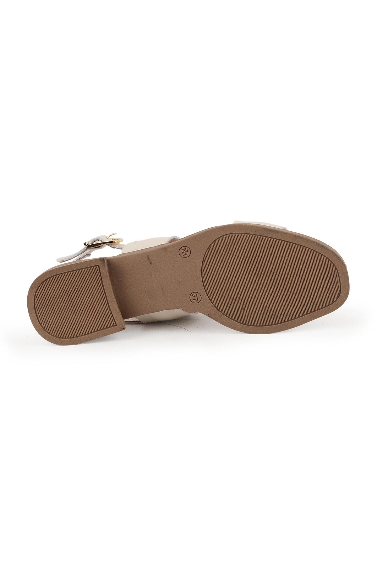 Women's Sandals Casual Double Straps Short Heel Buckle Antique Faux Leather L031.26108023 - MALLTURK