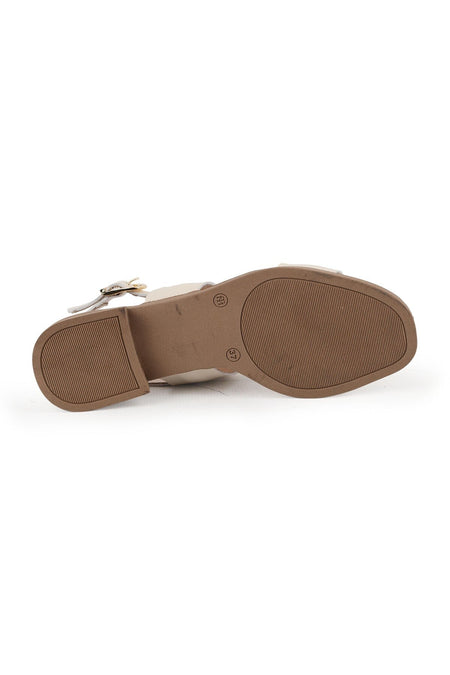 Women's Sandals Casual Double Straps Short Heel Buckle Antique Faux Leather L031.26108023 - MALLTURK