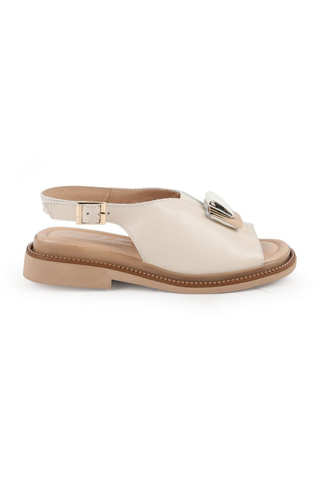 Women's Sandals Daily Anatomical Thick Buckle Sling-Back Faux Leather L031.26107627 - MALLTURK