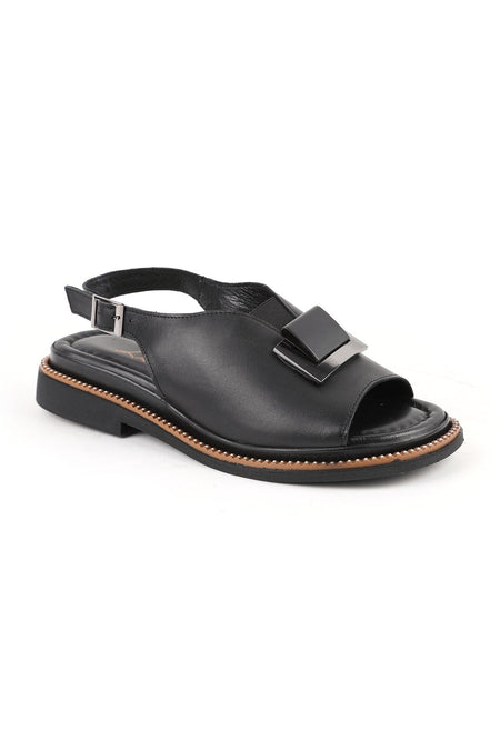Women's Sandals Daily Anatomical Thick Buckle Sling-Back Faux Leather L031.26107627 - MALLTURK