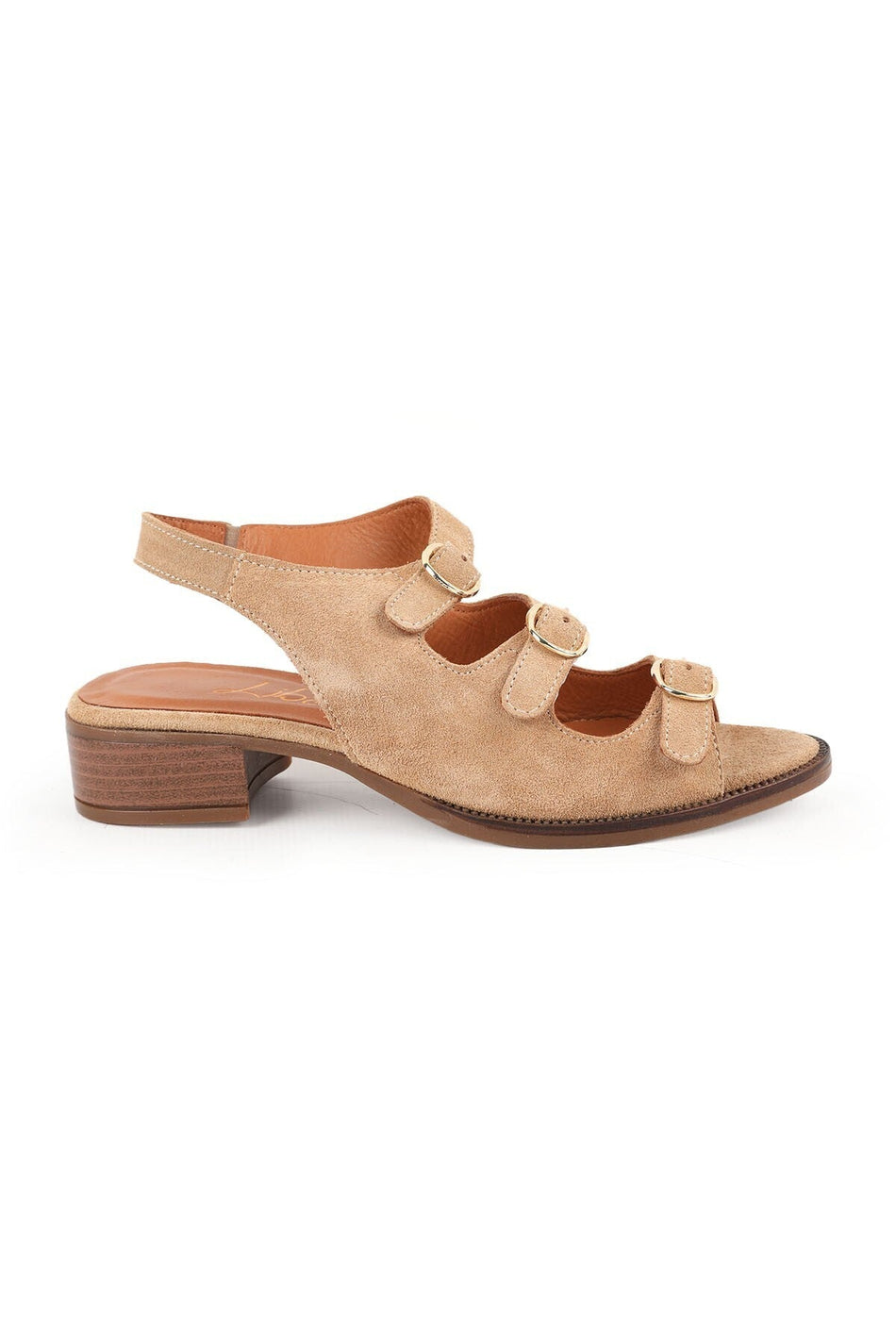 Women's Sandals Daily Suede Short Heeled Multi-Strap Buckle Sling-Back L031.26108623 - MALLTURK