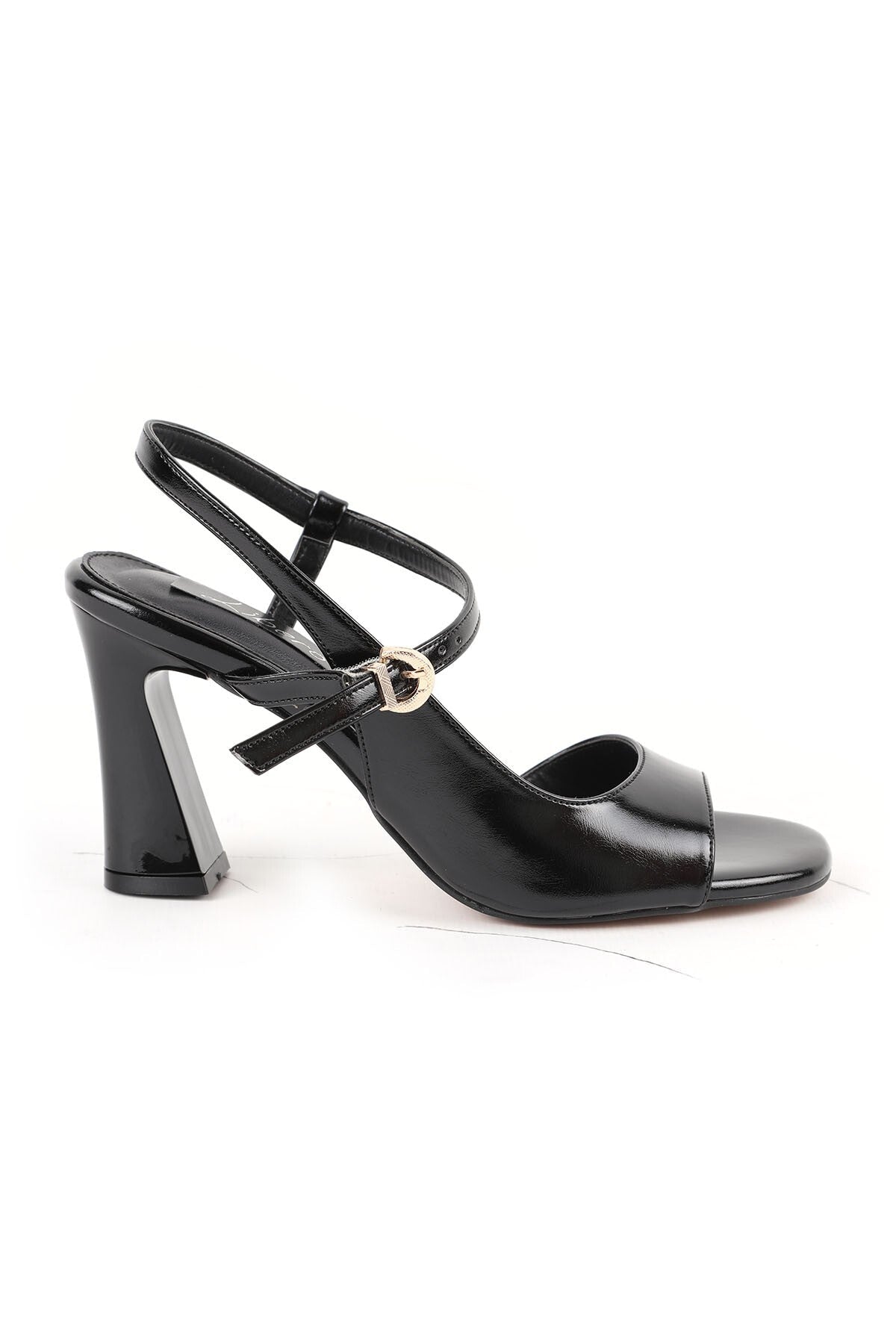 Women's Sandals Patent Leather Shiny Open Toe Thick Goblet Heel Evening Dress Night Shoes L085.K800 - MALLTURK