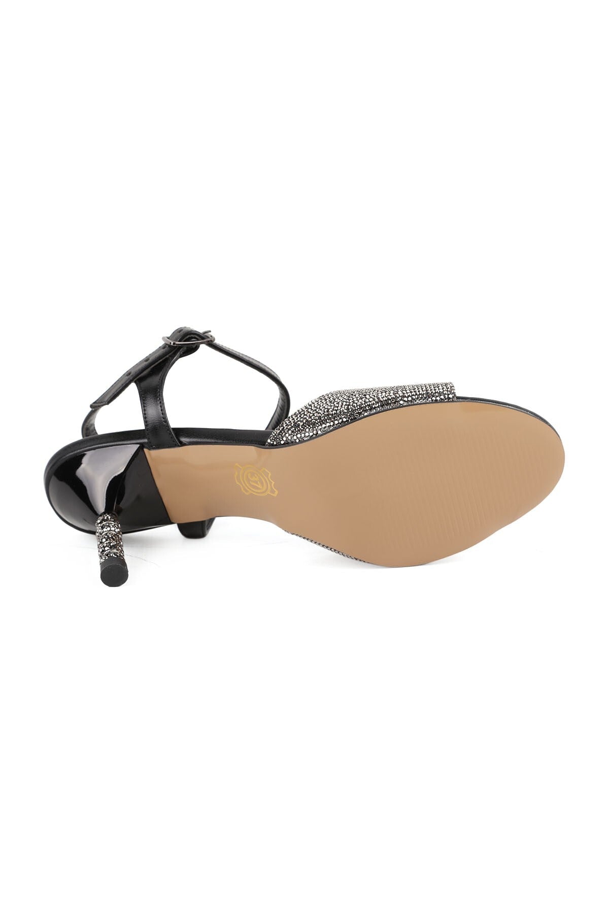 Women's Sandals Stone Embellished Open Toe Special Sphere Heels Evening Dress Night Shoes L085.K94 - MALLTURK
