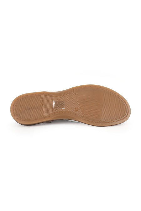 Women's Sandals Suede Stone Accessory Flip-Flop Flat Flexible Thermo Sole Summer Shoes L082.26684 - MALLTURK