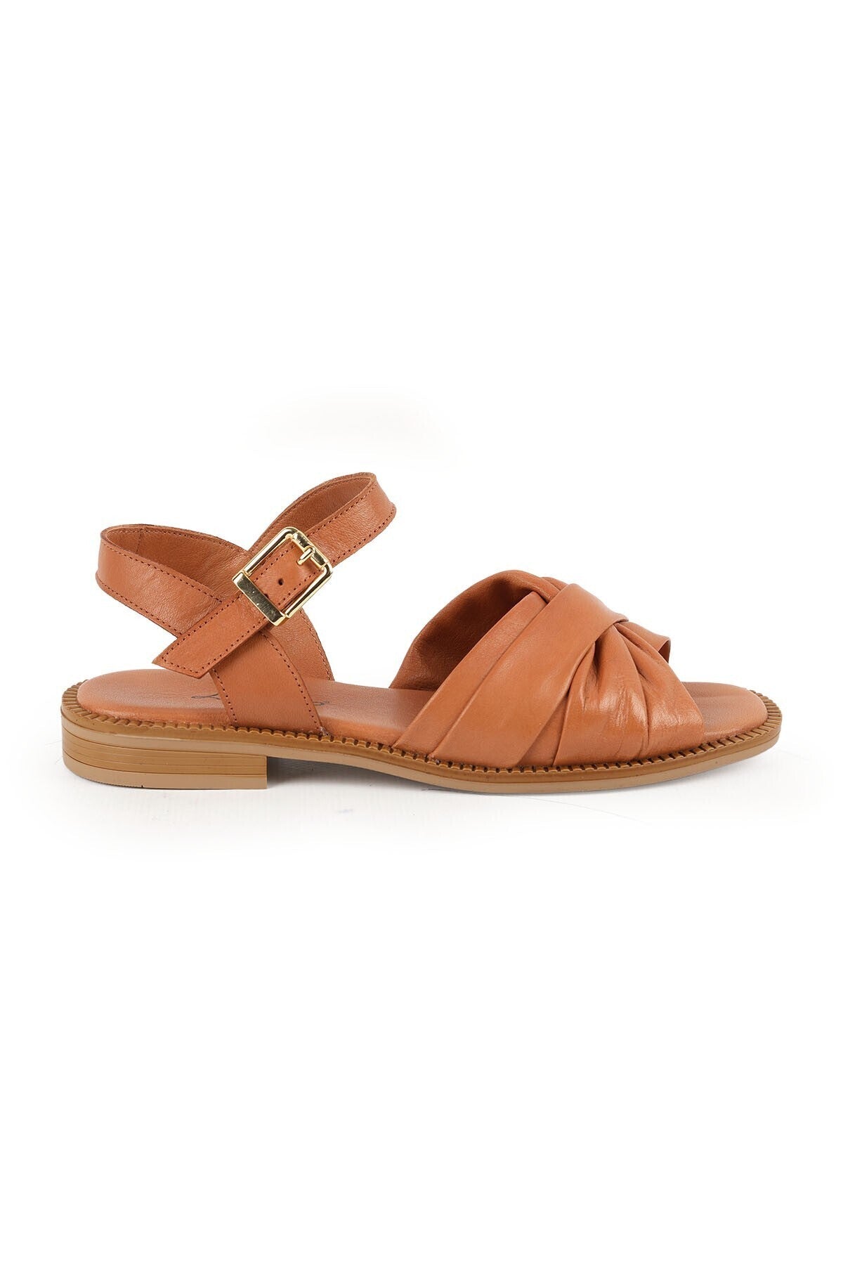 Women's Sandals with Crossed Drawstring Straps and Ankle Buckle, Thermo Sole, Antique Leather L060.447 - MALLTURK