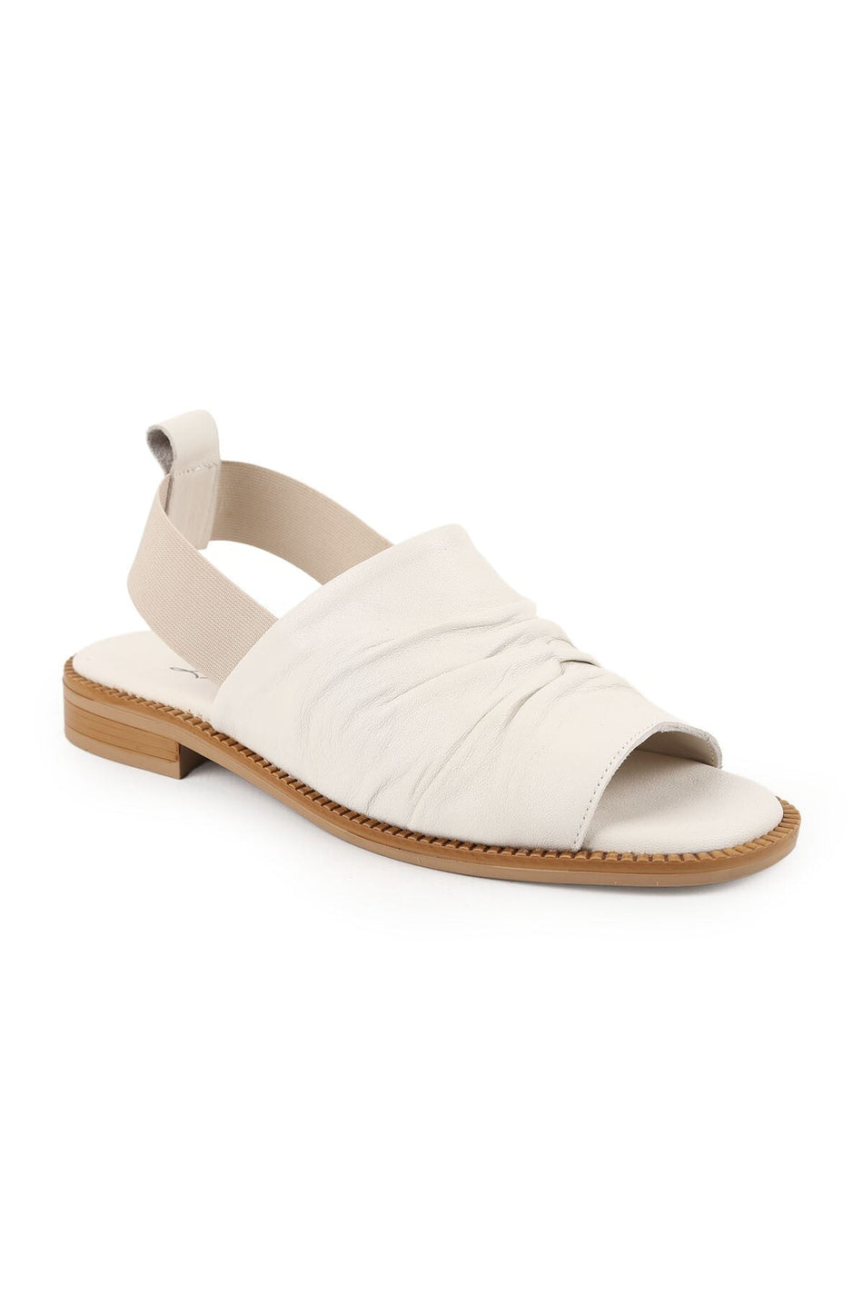 Women's Sandals with Drawstring Straps and Elastic Back, Thermo Sole, Daily Antique Leather L060.135 - MALLTURK