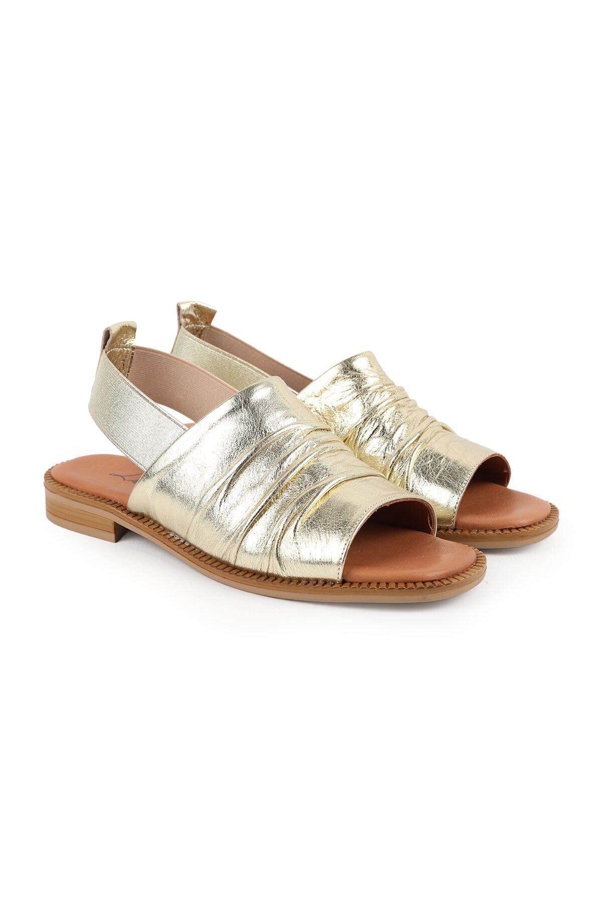 Women's Sandals with Glittery Drawstrings and Elastic Back Thermo Sole L060.135 - MALLTURK
