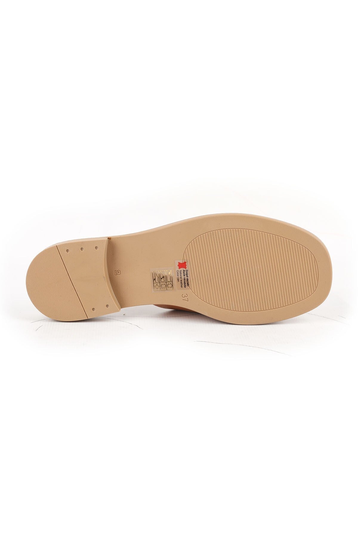 Women's Slippers Daily Genuine Leather Cross-Strapped Anatomical Flat Sole Mother's Shoes L060.134 - MALLTURK