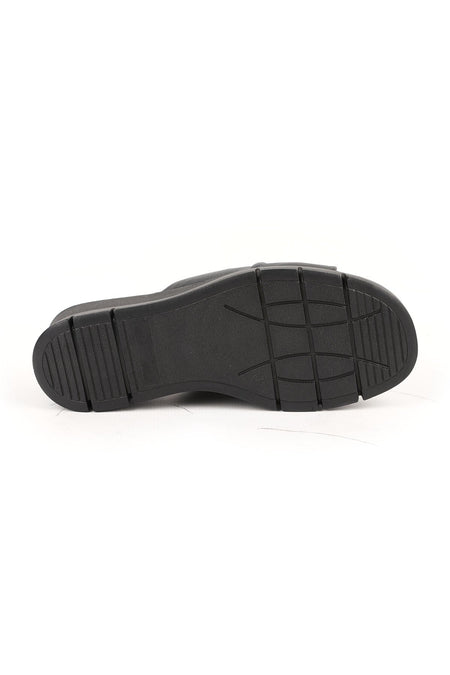 Women's Slippers Daily Genuine Leather Padded Sole Medium Heeled Anatomical Mother Shoes L060.281 - MALLTURK