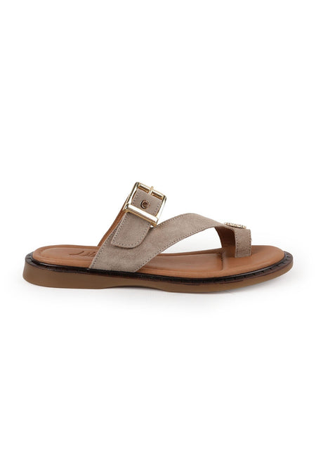 Women's Slippers, Flip-Flops, Stoned Buckle, Suede Mother's Shoes, Wide Fit L082.26656 - MALLTURK