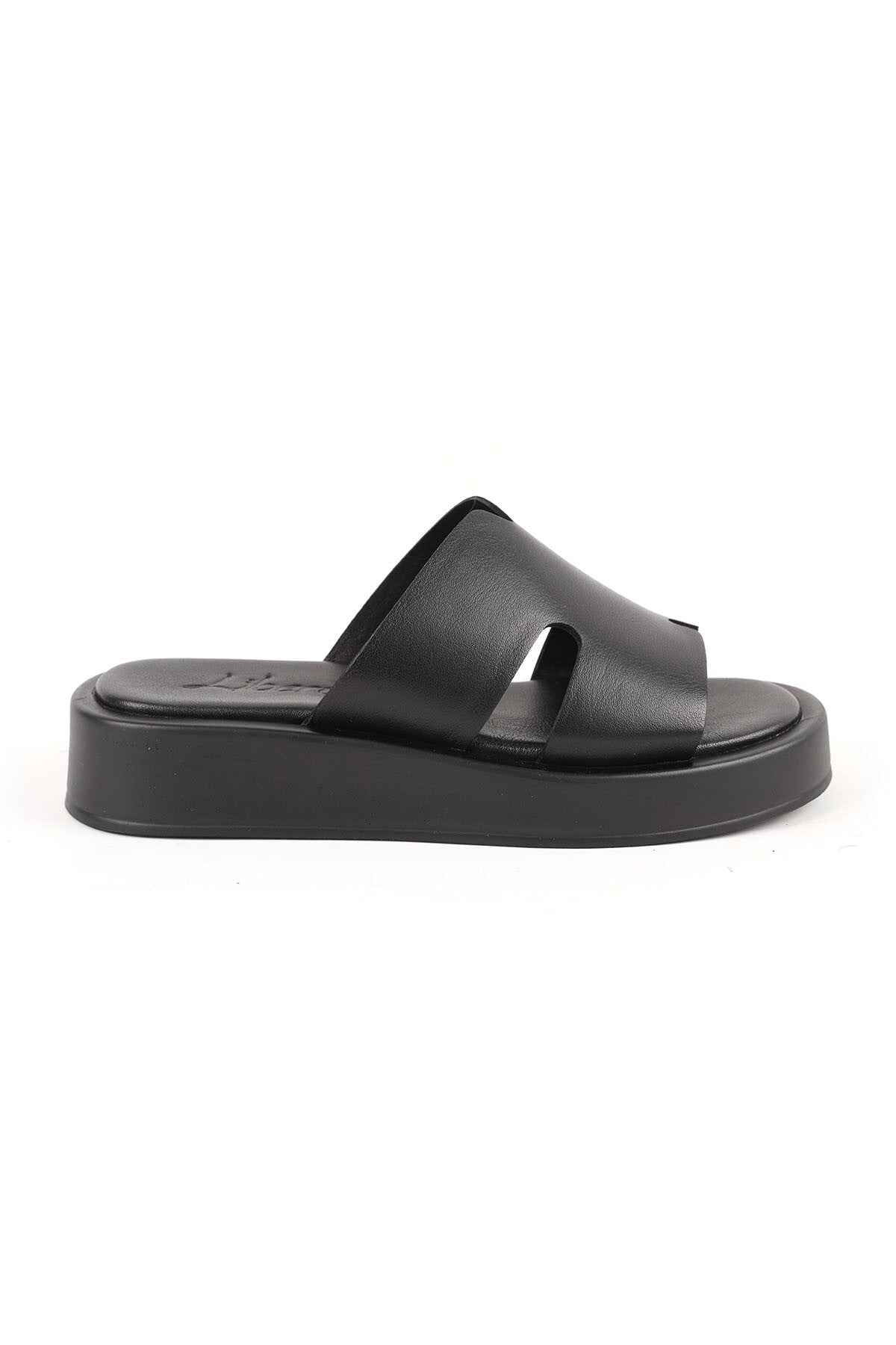 Women's Slippers Open Toe H-Strapped Thick Sole Mother's Shoes Antique Leather L078.5021 - MALLTURK