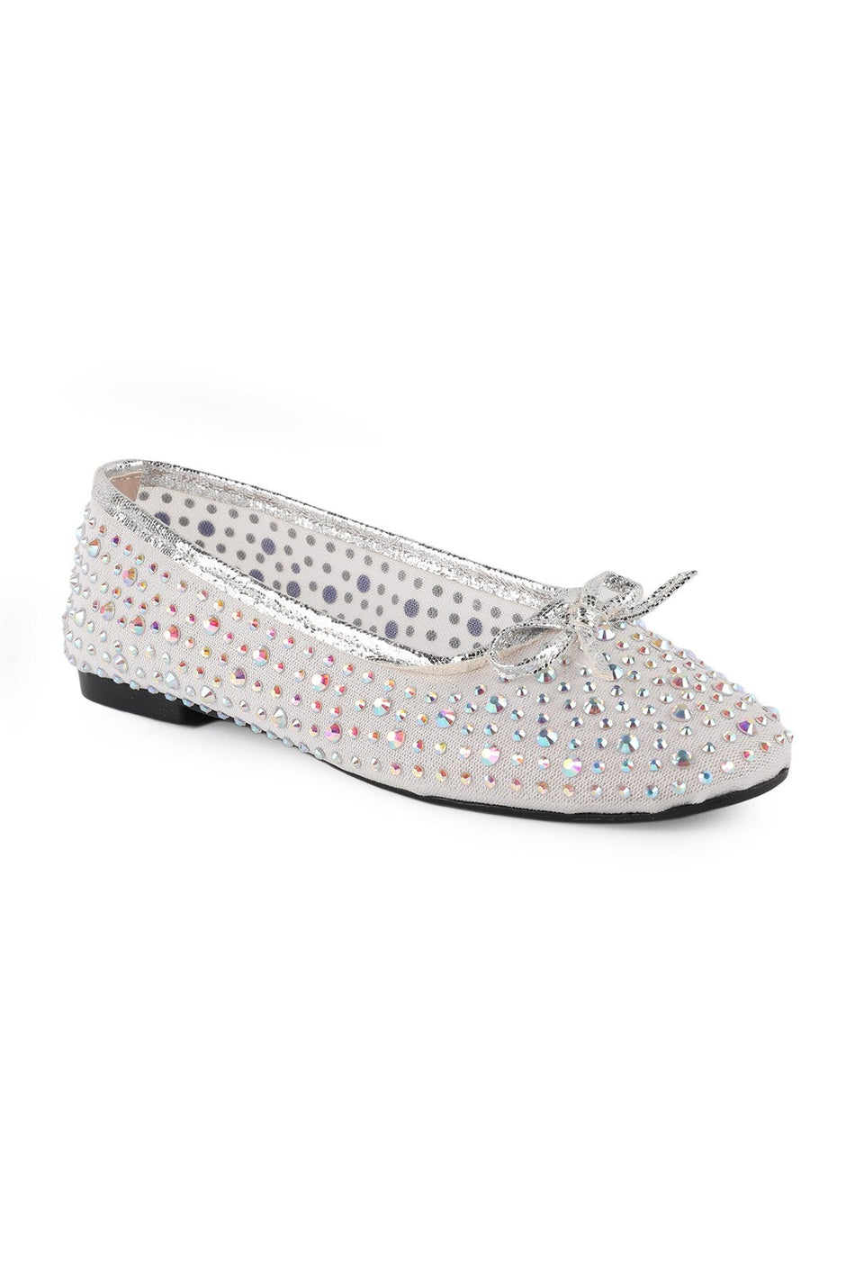 Women's Stone Embellished Bow Tulle Ballerina L085.K16/12 - MALLTURK