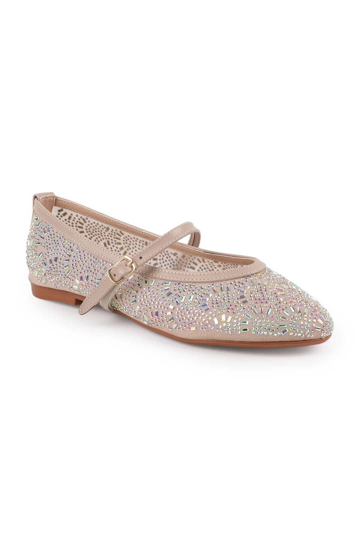 Women's Stoned Babet Banded Stylish Evening Dress Flexible Comfortable Tpu Sole Casual Shoes L085.K1065 - MALLTURK