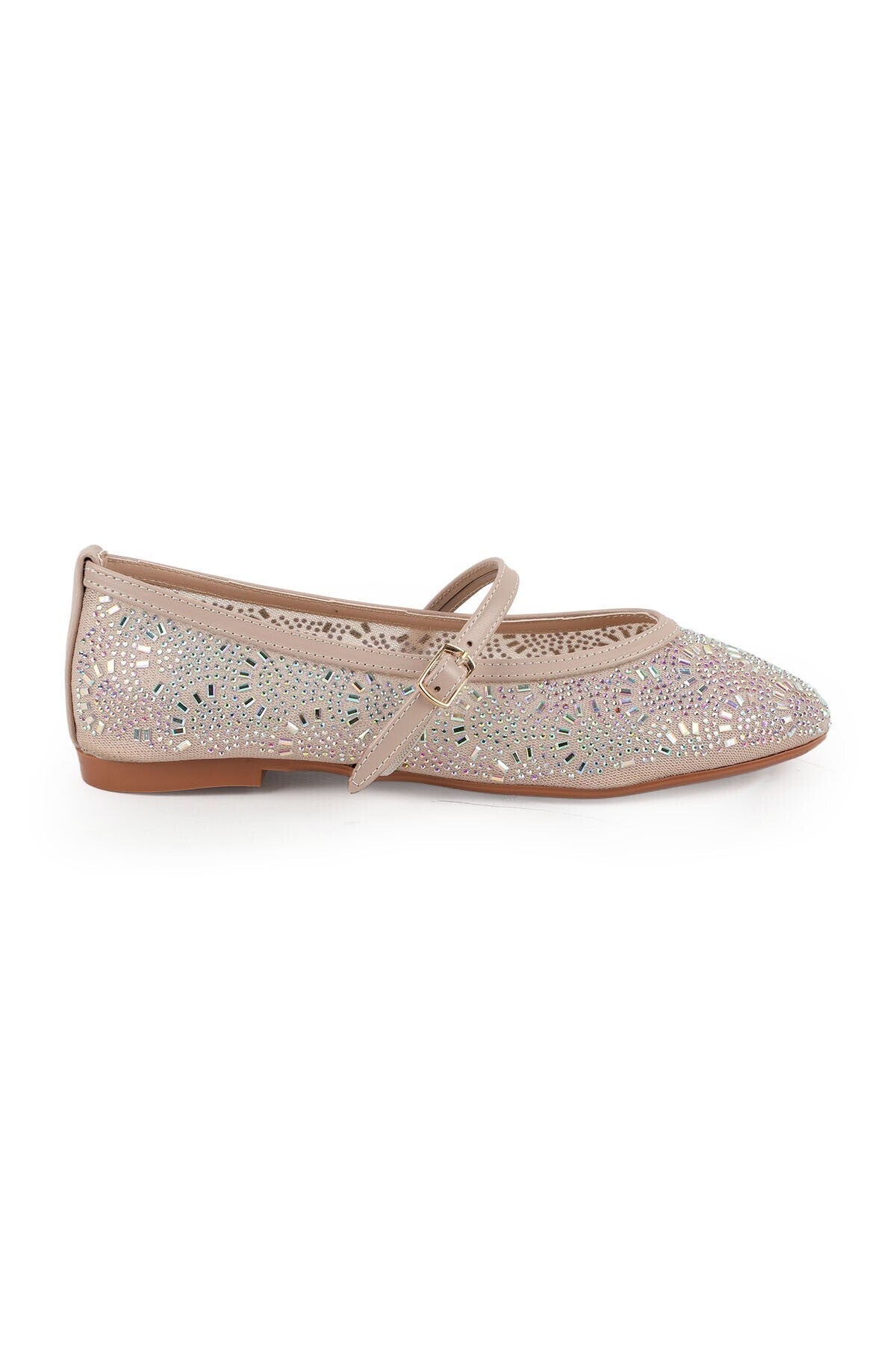 Women's Stoned Babet Banded Stylish Evening Dress Flexible Comfortable Tpu Sole Casual Shoes L085.K1065 - MALLTURK