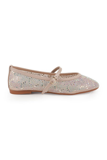 Women's Stoned Babet Banded Stylish Evening Dress Flexible Comfortable Tpu Sole Casual Shoes L085.K1065 - MALLTURK
