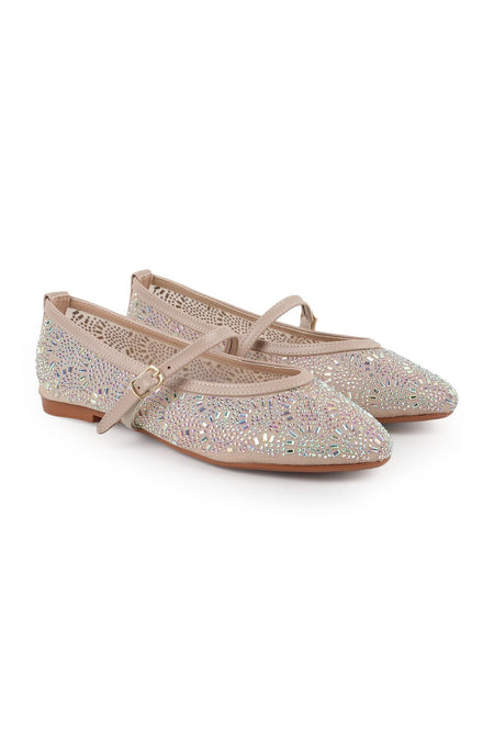 Women's Stoned Babet Banded Stylish Evening Dress Flexible Comfortable Tpu Sole Casual Shoes L085.K1065 - MALLTURK