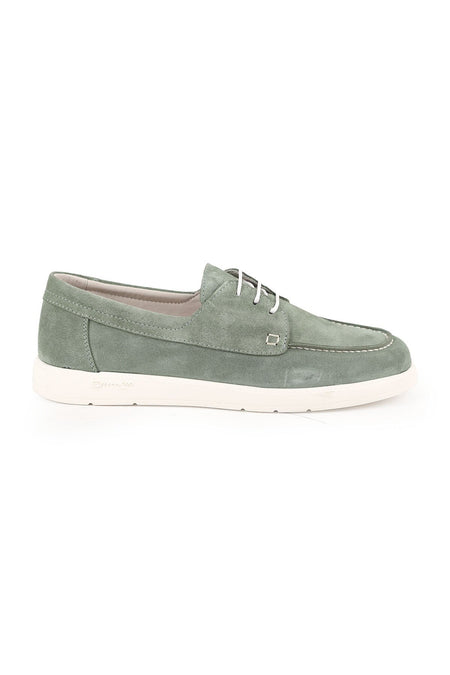Women's Suede Casual Shoes Moccasin Stitched Lightweight Eva Sole Flexible Comfortable Lace-Up Lz5624 - MALLTURK