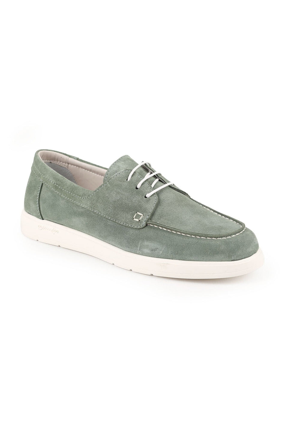 Women's Suede Casual Shoes Moccasin Stitched Lightweight Eva Sole Flexible Comfortable Lace-Up Lz5624 - MALLTURK