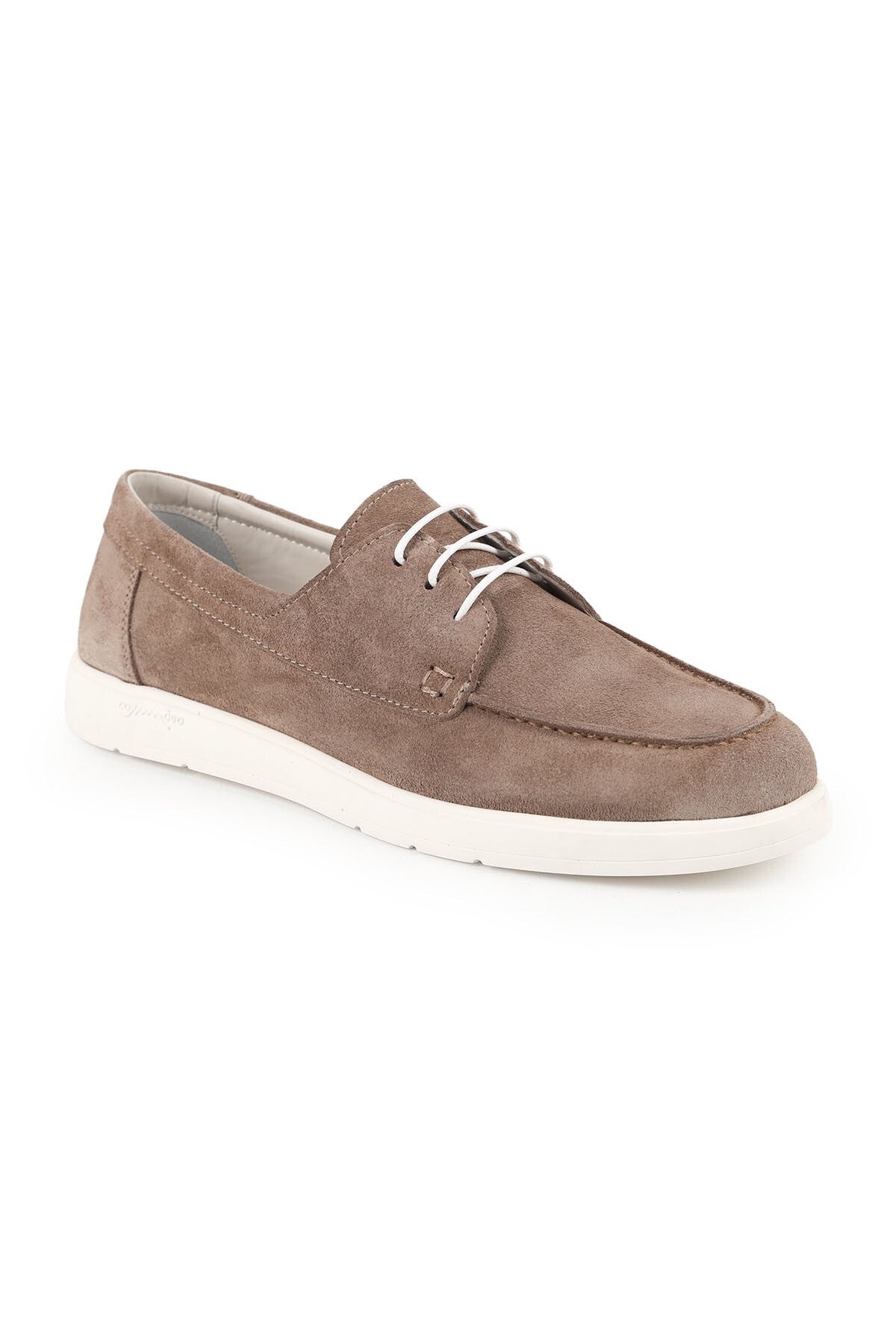 Women's Suede Casual Shoes Moccasin Stitched Lightweight Eva Sole Flexible Comfortable Lace-Up Lz5624 - MALLTURK