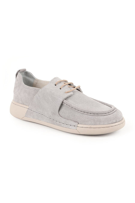 Women's Suede Casual Shoes Moccasin Stitched Natural Rubber Sole Flexible Comfortable Lace-Up Lz5807 - MALLTURK
