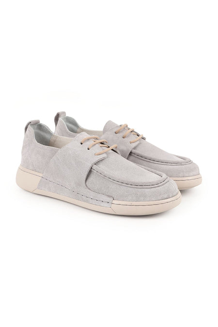 Women's Suede Casual Shoes Moccasin Stitched Natural Rubber Sole Flexible Comfortable Lace-Up Lz5807 - MALLTURK